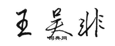 骆恒光王吴非行书个性签名怎么写