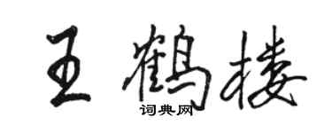 骆恒光王鹤楼行书个性签名怎么写