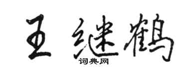 骆恒光王继鹤行书个性签名怎么写