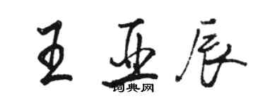 骆恒光王亚辰行书个性签名怎么写