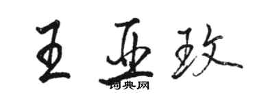 骆恒光王亚玫行书个性签名怎么写