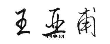 骆恒光王亚甫行书个性签名怎么写