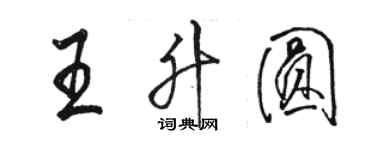 骆恒光王升圆行书个性签名怎么写