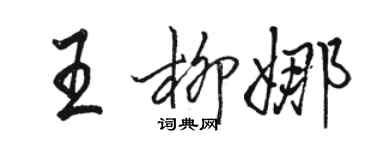 骆恒光王柳娜行书个性签名怎么写