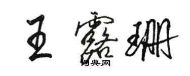 骆恒光王露珊行书个性签名怎么写