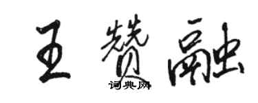 骆恒光王赞融行书个性签名怎么写