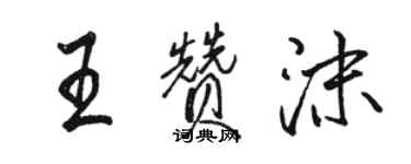 骆恒光王赞沫行书个性签名怎么写