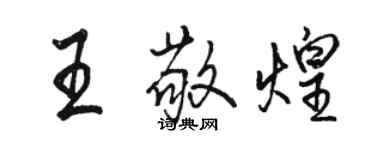 骆恒光王敬煌行书个性签名怎么写