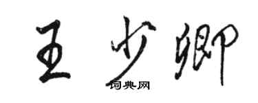 骆恒光王少卿行书个性签名怎么写