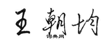 骆恒光王朝均行书个性签名怎么写