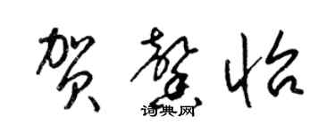 梁锦英贺馨怡草书个性签名怎么写