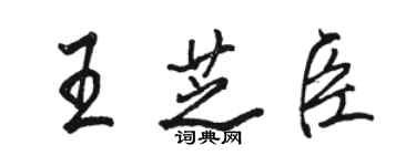 骆恒光王芝臣行书个性签名怎么写