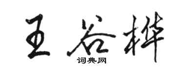 骆恒光王谷桦行书个性签名怎么写
