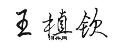 骆恒光王植钦行书个性签名怎么写