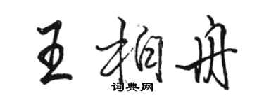 骆恒光王柏舟行书个性签名怎么写