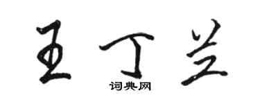 骆恒光王丁兰行书个性签名怎么写