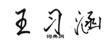 骆恒光王习涵行书个性签名怎么写