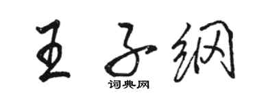 骆恒光王子纲行书个性签名怎么写