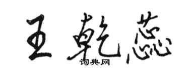 骆恒光王乾蕊行书个性签名怎么写