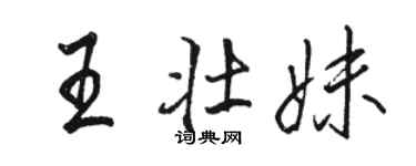 骆恒光王壮妹行书个性签名怎么写