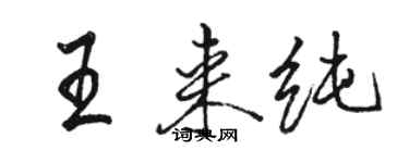 骆恒光王来纯行书个性签名怎么写