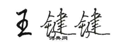 骆恒光王键键行书个性签名怎么写