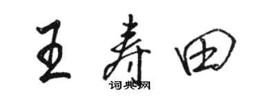 骆恒光王寿田行书个性签名怎么写