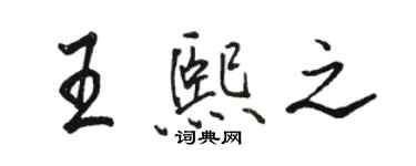 骆恒光王熙之行书个性签名怎么写