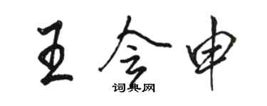 骆恒光王会申行书个性签名怎么写