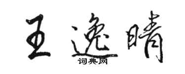 骆恒光王逸晴行书个性签名怎么写