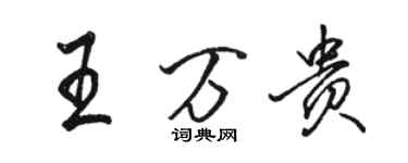 骆恒光王万贵行书个性签名怎么写