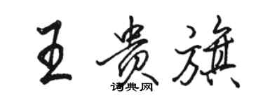 骆恒光王贵旗行书个性签名怎么写