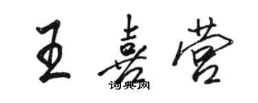 骆恒光王喜营行书个性签名怎么写