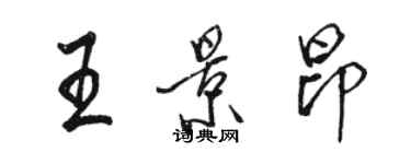骆恒光王景昂行书个性签名怎么写