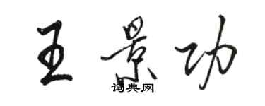骆恒光王景功行书个性签名怎么写