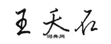 骆恒光王夭石行书个性签名怎么写