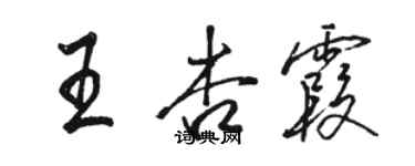骆恒光王杏霞行书个性签名怎么写