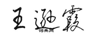 骆恒光王逊霞行书个性签名怎么写