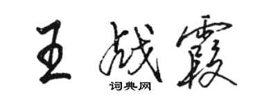 骆恒光王战霞行书个性签名怎么写