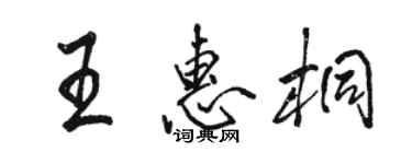 骆恒光王惠桐行书个性签名怎么写