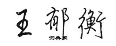 骆恒光王郁衡行书个性签名怎么写