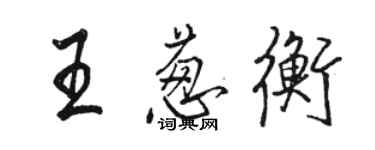 骆恒光王葱衡行书个性签名怎么写