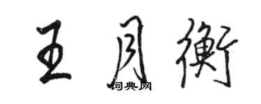 骆恒光王月衡行书个性签名怎么写