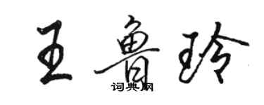 骆恒光王鲁玲行书个性签名怎么写