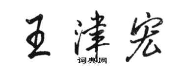 骆恒光王津宏行书个性签名怎么写