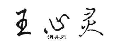 骆恒光王心灵行书个性签名怎么写