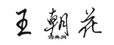 骆恒光王朝花行书个性签名怎么写