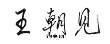 骆恒光王朝见行书个性签名怎么写