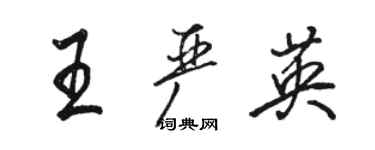 骆恒光王严英行书个性签名怎么写