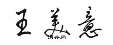 骆恒光王美意行书个性签名怎么写